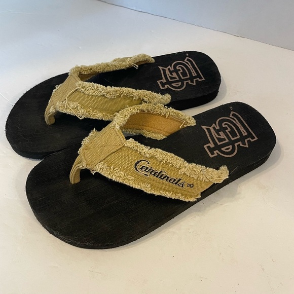 St. Louis Cardinals Brown Fabric Flip Flops Women’s Size 7 - Picture 4 of 4